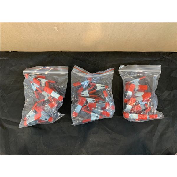 Lot of 30 Metal Clamps with Rubber Ends