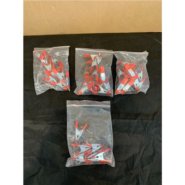 Lot of 36 Metal Clamps with Rubber Ends