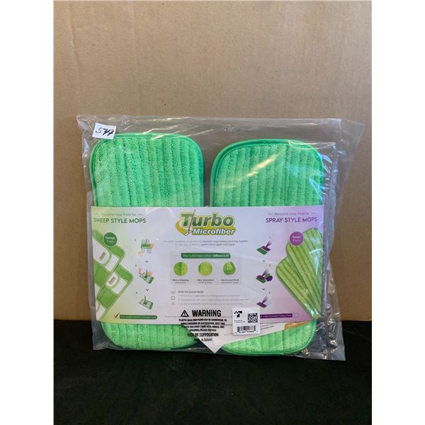 Turbo Microfiber Sweep And Spray Style Mop Replacement Pads