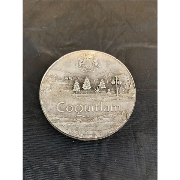 Solid Pewter City Of Coquitlam Medallion