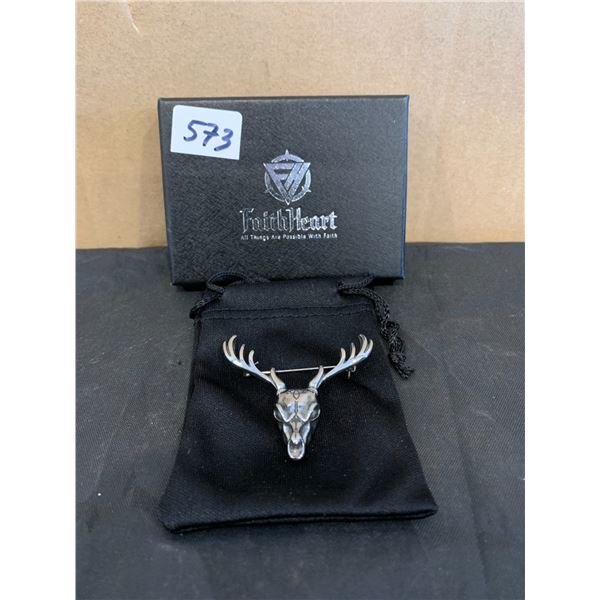Stainless Steel Retro Forest Deer Brooche