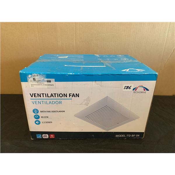 Techdrive Quiet 80CFM Ventilation Fan