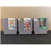 Image 1 : Lot Of 3 NES Games - Tecmo Bowl - John Elway's QuarterBack - Track & Field 2