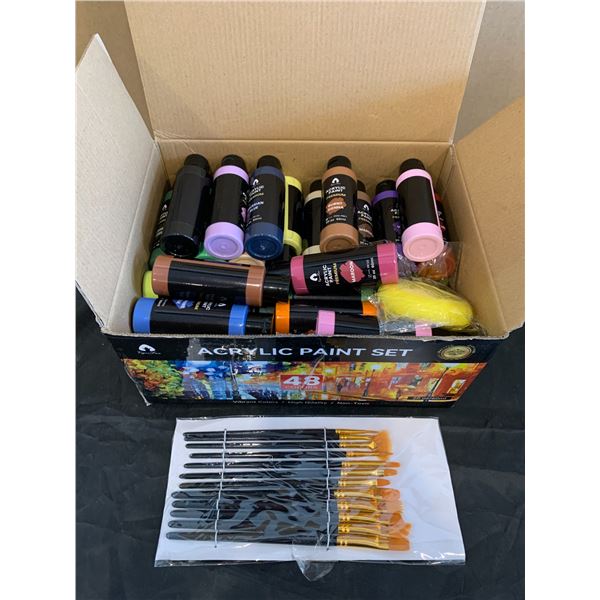 2 FL/OZ/60ML Vibrant Color 48 Piece Acrylic Paint Set