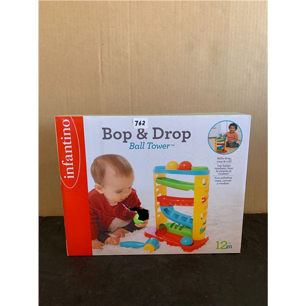Infantino Bop & Drop Ball Tower Kids Toy