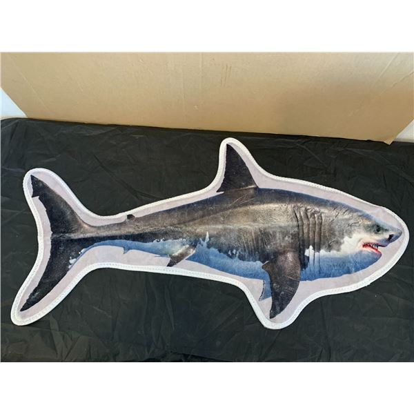 Shark Shaped Plush Rug - Non Slip - 39" x 19.5"