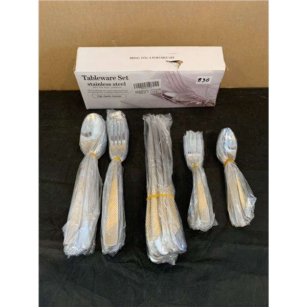 40 PC Stainless Steel Tableware Set