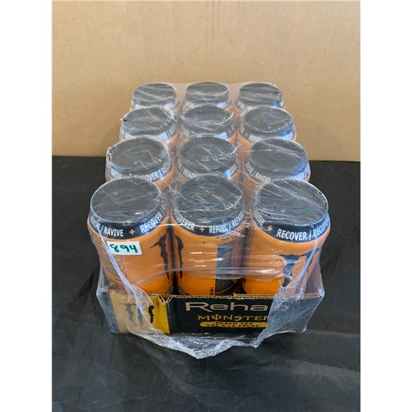 1 x 12 Pack Of Monster REHAB Peach Tea Refuel Energy Drink