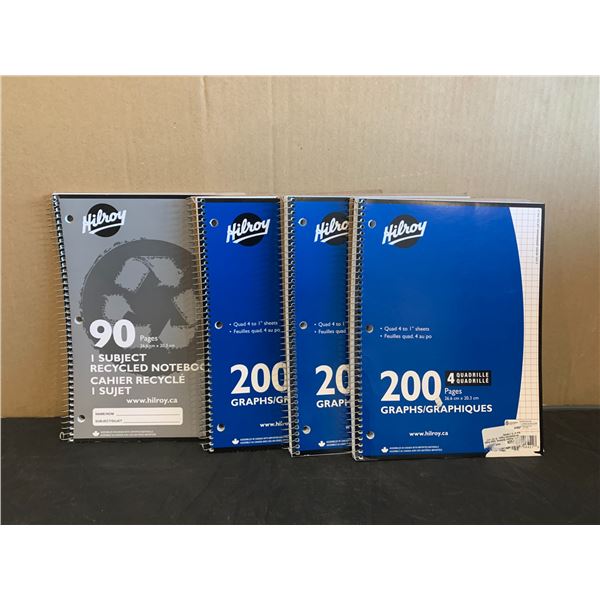 Lot of 4 Hilroy Books - 3 Graph - 1 Subject Book