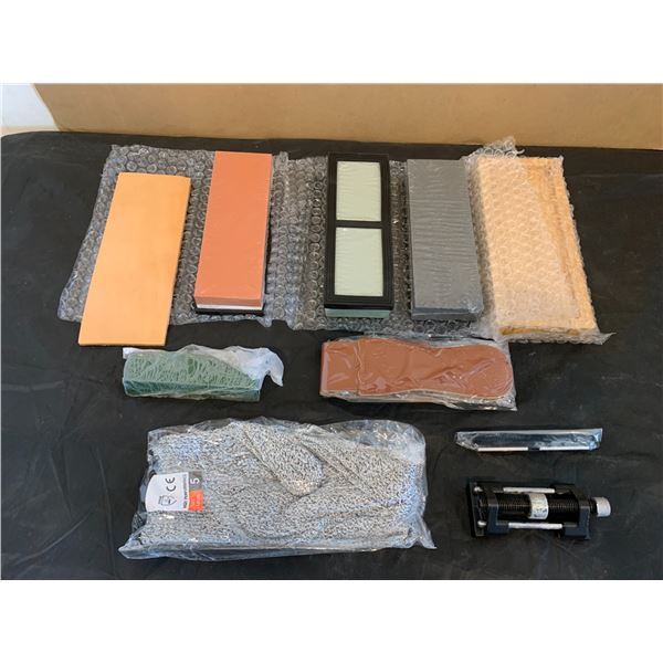 HARFINGTON Sharpening Stone Set - 400/1000/3000/8000 Grit Dual Sided