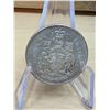Lot 80-1) Canadian silver 50c 1966