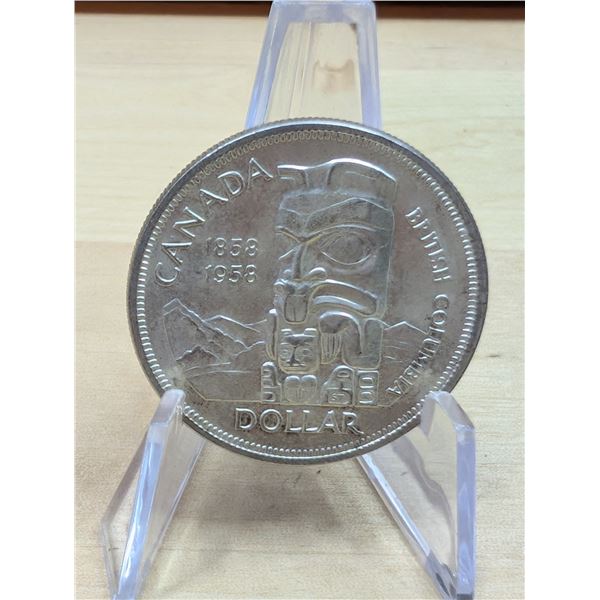 Lot 117-1) 1 Canadian silver Dollar 1958