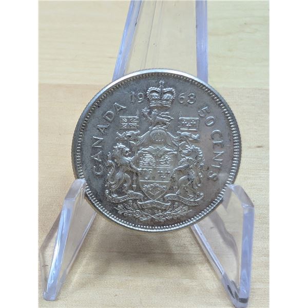 Lot 126-1) Canadian silver 50c 1963