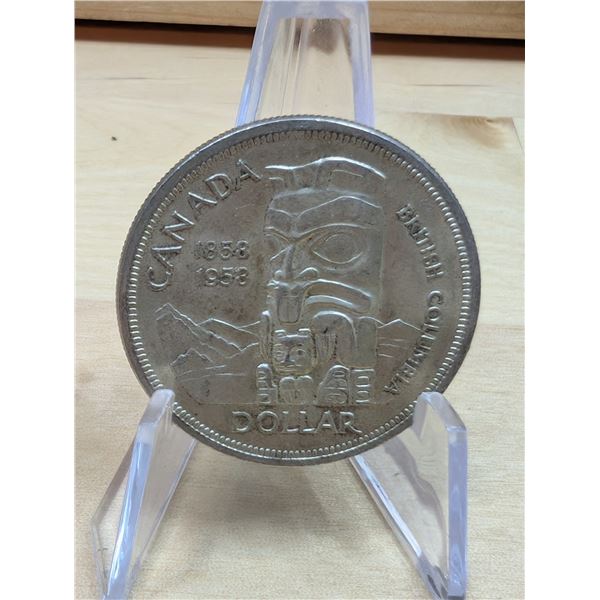 Lot 137-1) 1 Canadian silver Dollar 1958