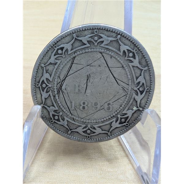 Lot 144-1) Canadian silver 50c 1896