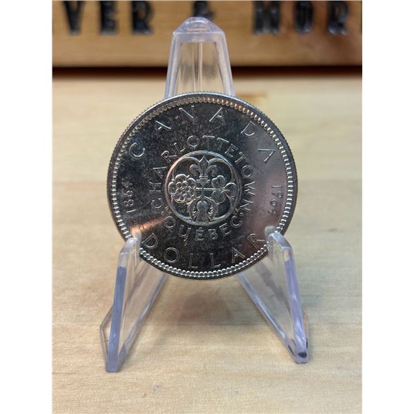 Lot 139-1) 1 Canadian silver Dollar 1964