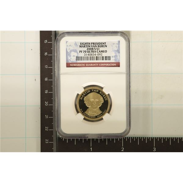 2008-S MARTIN VAN BUREN PRESIDENTIAL $ NGC PF70