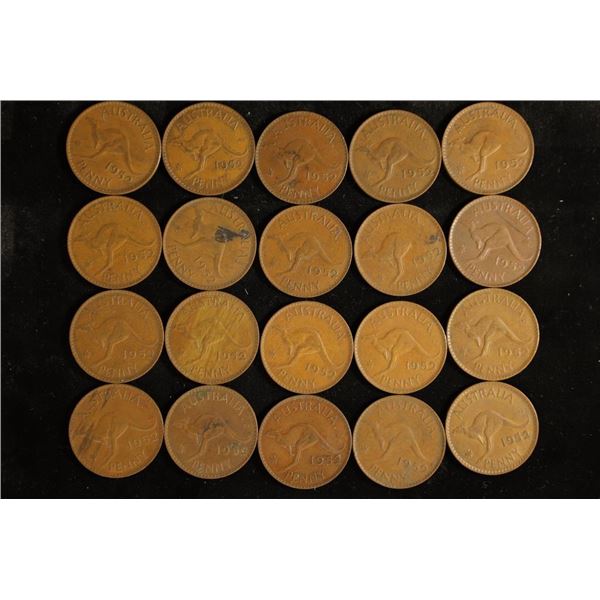 20-1952 AUSTRALIA PENNIES