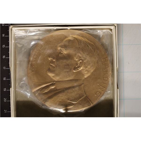3" BRONZE PRESIDENTIAL MEDAL WARREN G. HARDING
