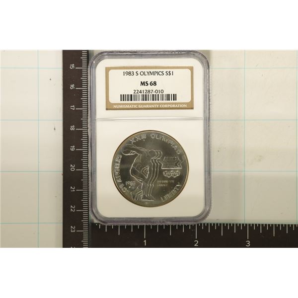 1983-S US OLYMPIC SILVER DOLLAR NGC MS68