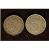 Image 2 : 1936 & 1943 GREAT BRITAIN SILVER 1 SHILLING COINS