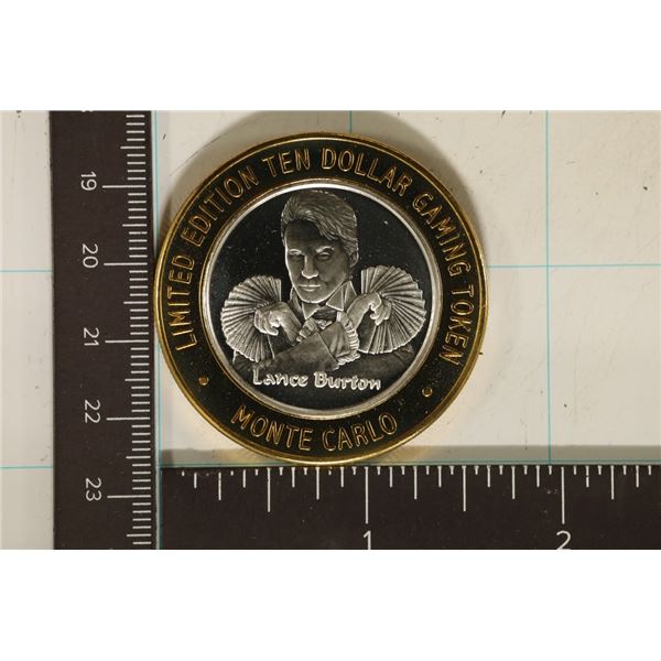 CASINO $10 SILVER TOKEN (UNC) MONTE CARLO CASINO