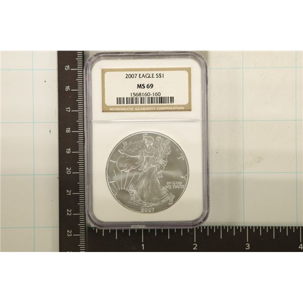 2007 AMERICAN SILVER EAGLE NGC MS69