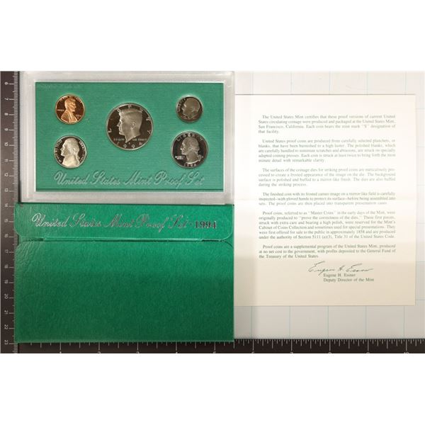 1994 US PROOF SET (WITH BOX) AND WITH CERTIFICATE
