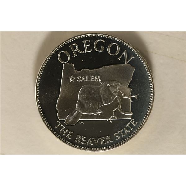 .51 OZ. PF STERLING SILVER OREGON "THE BEAVER