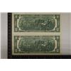 Image 2 : 2-1976 US $2 FRN GREEN SEALS, CRISP UNC EACH WITH