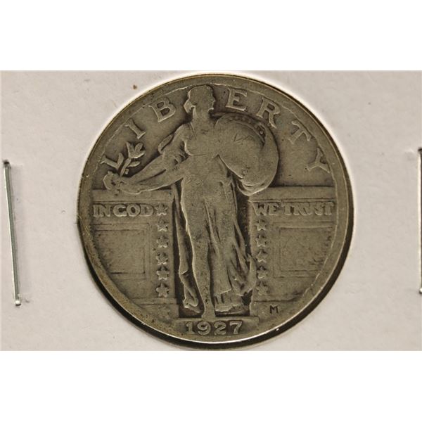 1927 SILVER STANDING LIBERTY QUARTER