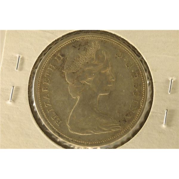 1965 CANADA SILVER 50 CENTS .3000 OZ. ASW WATCH