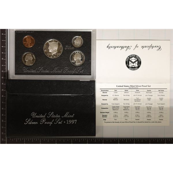 1997 US SILVER PROOF SET (WITH BOX) & CERTIFICATE