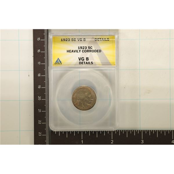 1923 BUFFALO NICKEL ANACS VERY GOOD 8 DETAILS