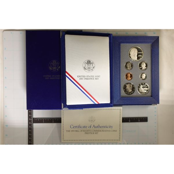 1993 US PRESTIGE PROOF SET IN BOX WITH CERTIFICATE