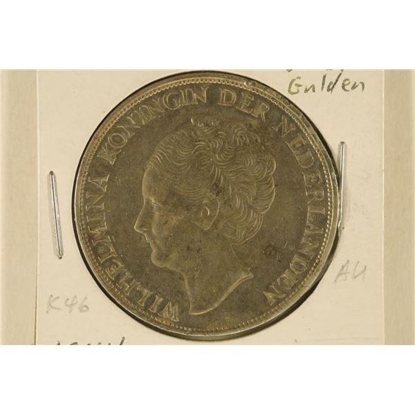 1944 CURACAO SILVER 2 1/2 GULDEN .5787 OZ. ASW