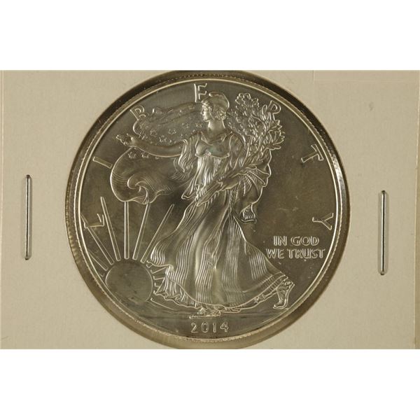 2014 AMERICAN SILVER EAGLE. BRILLIANT UNC WATCH