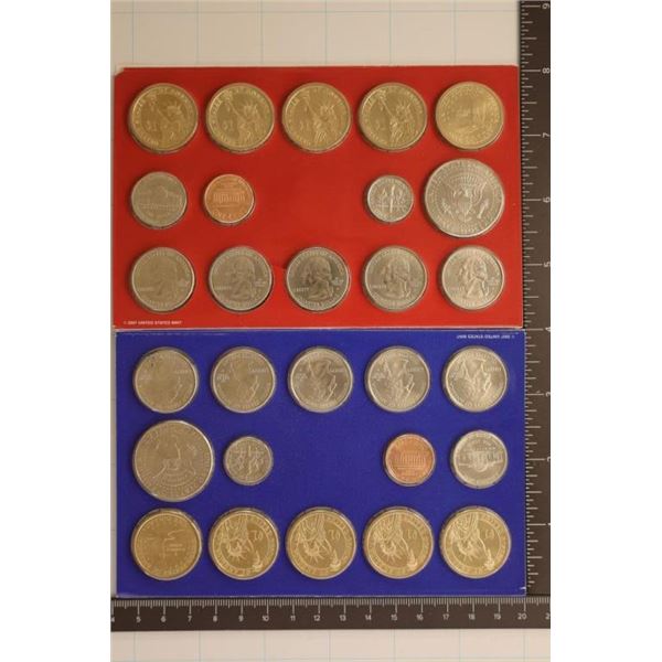 2007 US MINT SET (UNC) P/D IN CARDBOARD SLEEVES