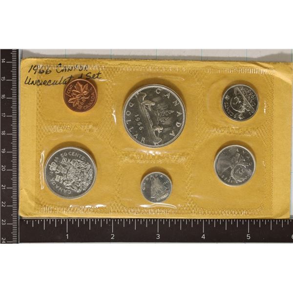 1966 CANADA SILVER PF LIKE SET 1.1 OZ. ASW