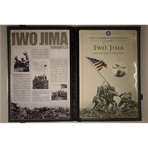 IWO JIMA AMERICAN SILVER EAGLE COLORIZED $1 IN