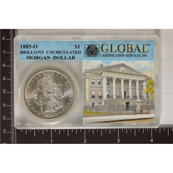 1885-O MORGAN SILVER DOLLAR. BRILLIANT UNC IN