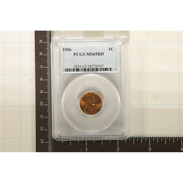 1956 LINCOLN WHEAT CENT PCGS MS65RD