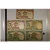 Image 1 : 5-CIRCA 1950'S THAILAND BILLS: 2-10 BAHT & 3-20