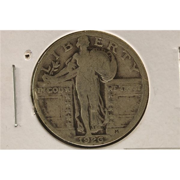 1926 SILVER STANDING LIBERTY QUARTER
