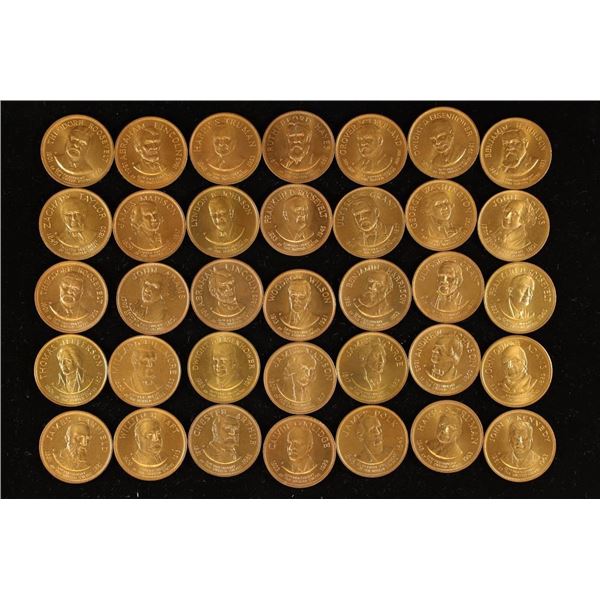 35 PRESIDENTIAL UNC 1" TOKENS.  EACH HAS A