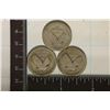 Image 2 : 3 SILVER STANDING LIBERTY QUARTERS. NO DATES