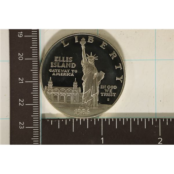 1986-S US SILVER PROOF "LIBERTY" DOLLAR IN  HARD