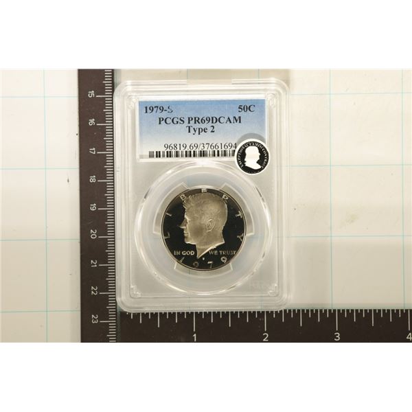 1979-S TYPE 2 KENNEDY HALF DOLLAR PCGS PR69 DCAM