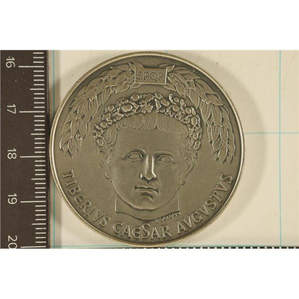 1.29 TROY OZ. STERLING SILVER CAESARS MEDAL,