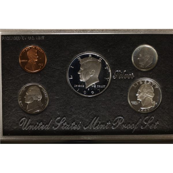 1997 US SILVER PREMIER PROOF SET (WITH BOX) AND